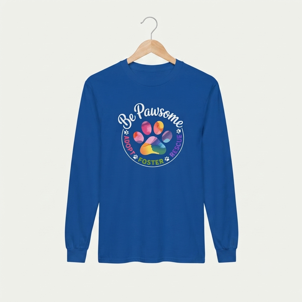 Be Pawsome - Adopt, Foster, Rescue Long-sleeve