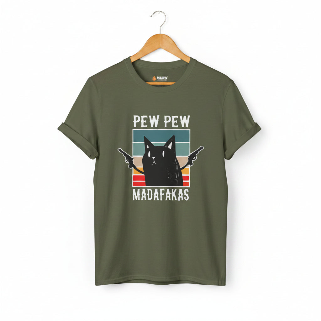 Pew Pew Madafakas Cat T-Shirt
