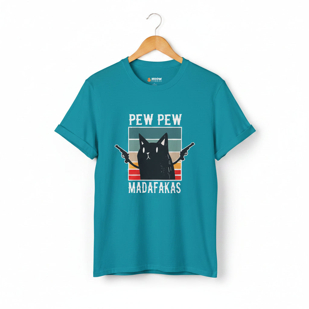 Pew Pew Madafakas Cat T-Shirt