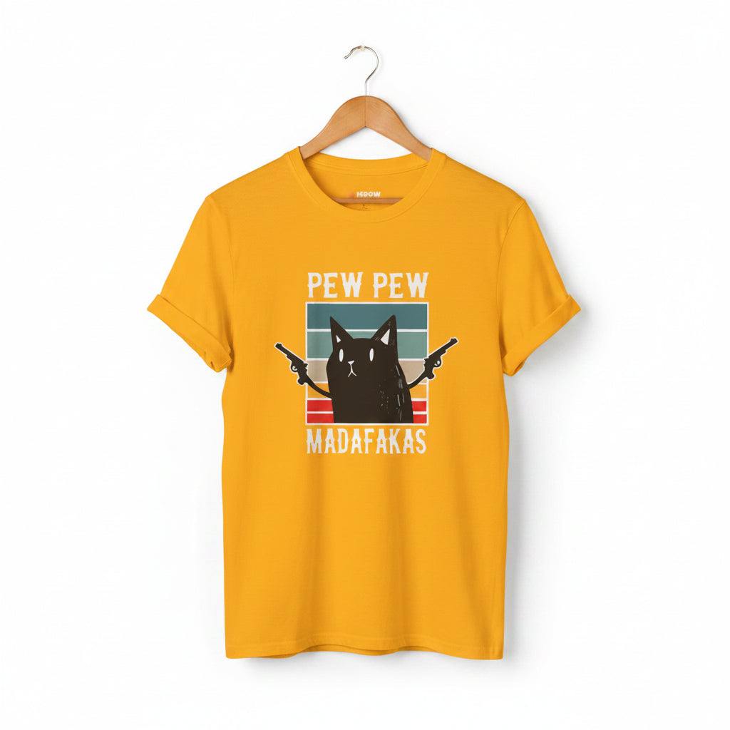 Pew Pew Madafakas Cat T-Shirt