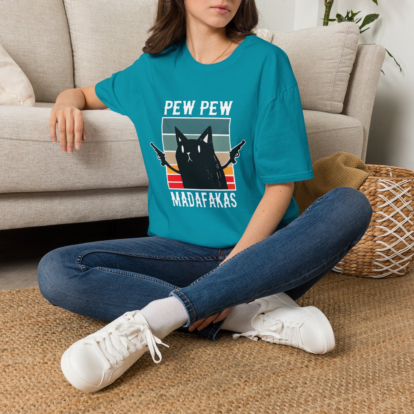 Pew Pew Madafakas Cat T-Shirt