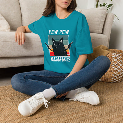 Pew Pew Madafakas Cat T-Shirt