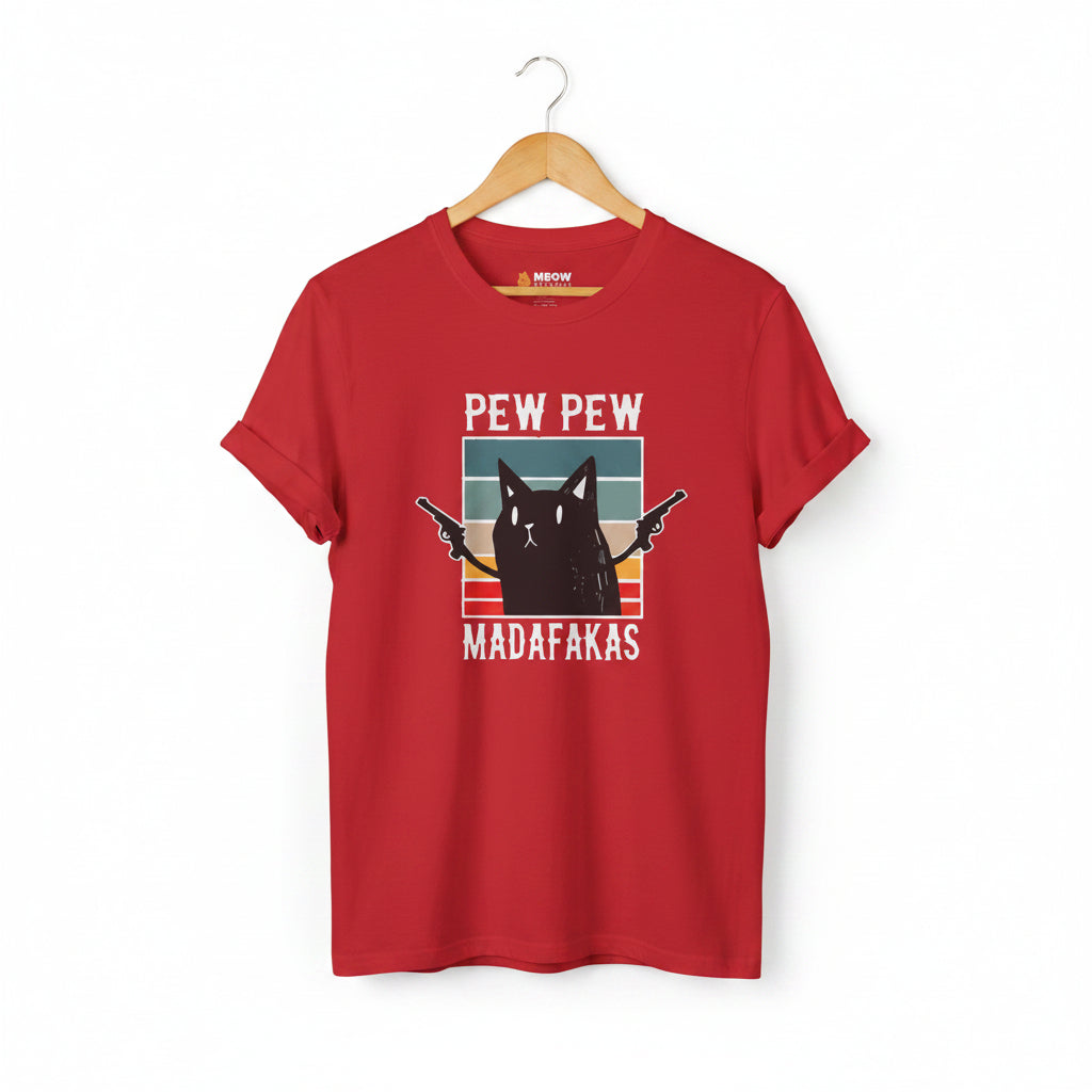 Pew Pew Madafakas Cat T-Shirt