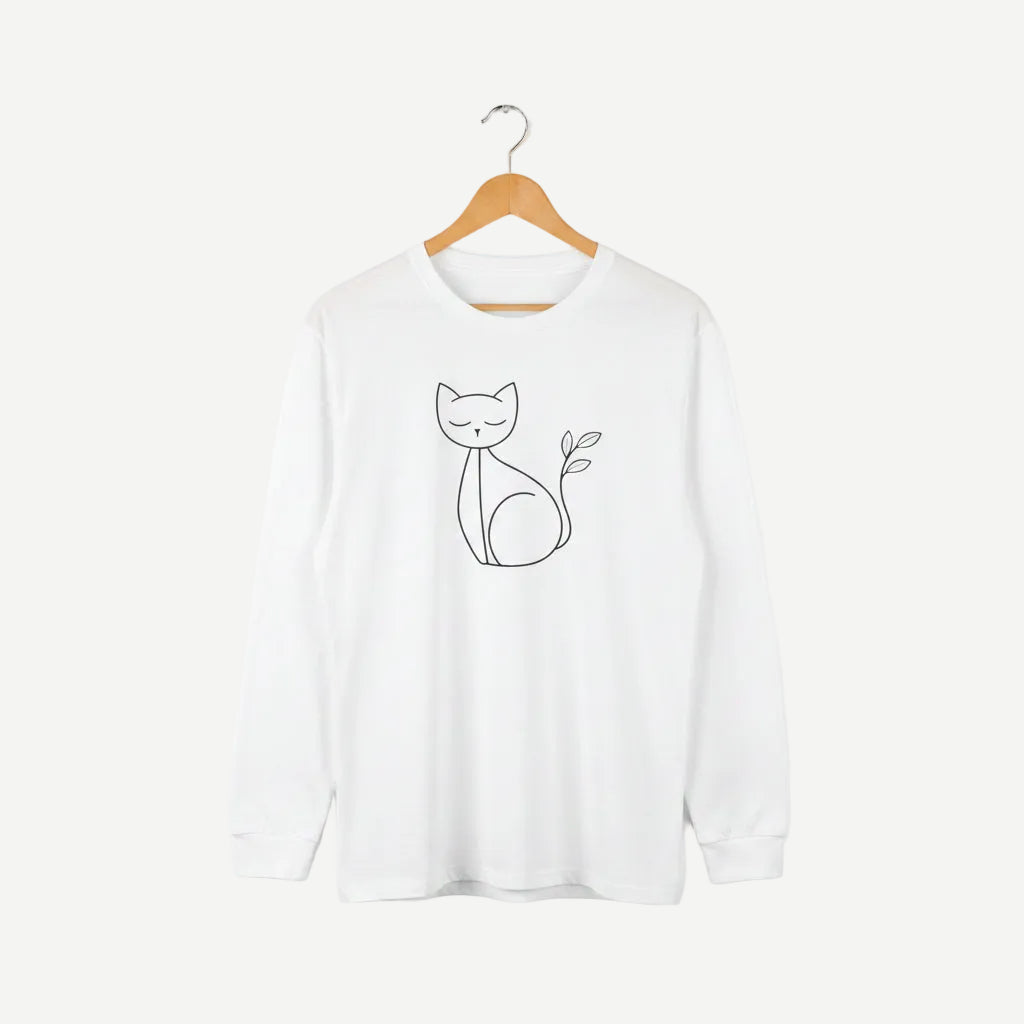 Minimal Line Art Cat