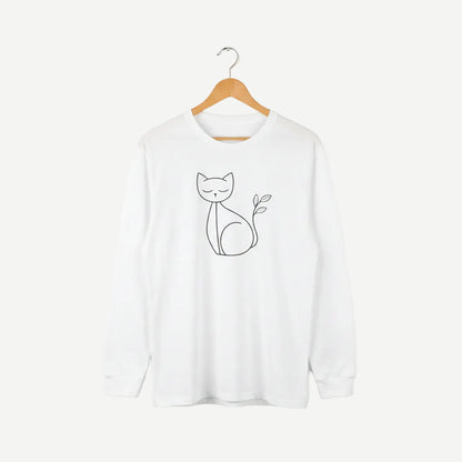 Minimal Line Art Cat