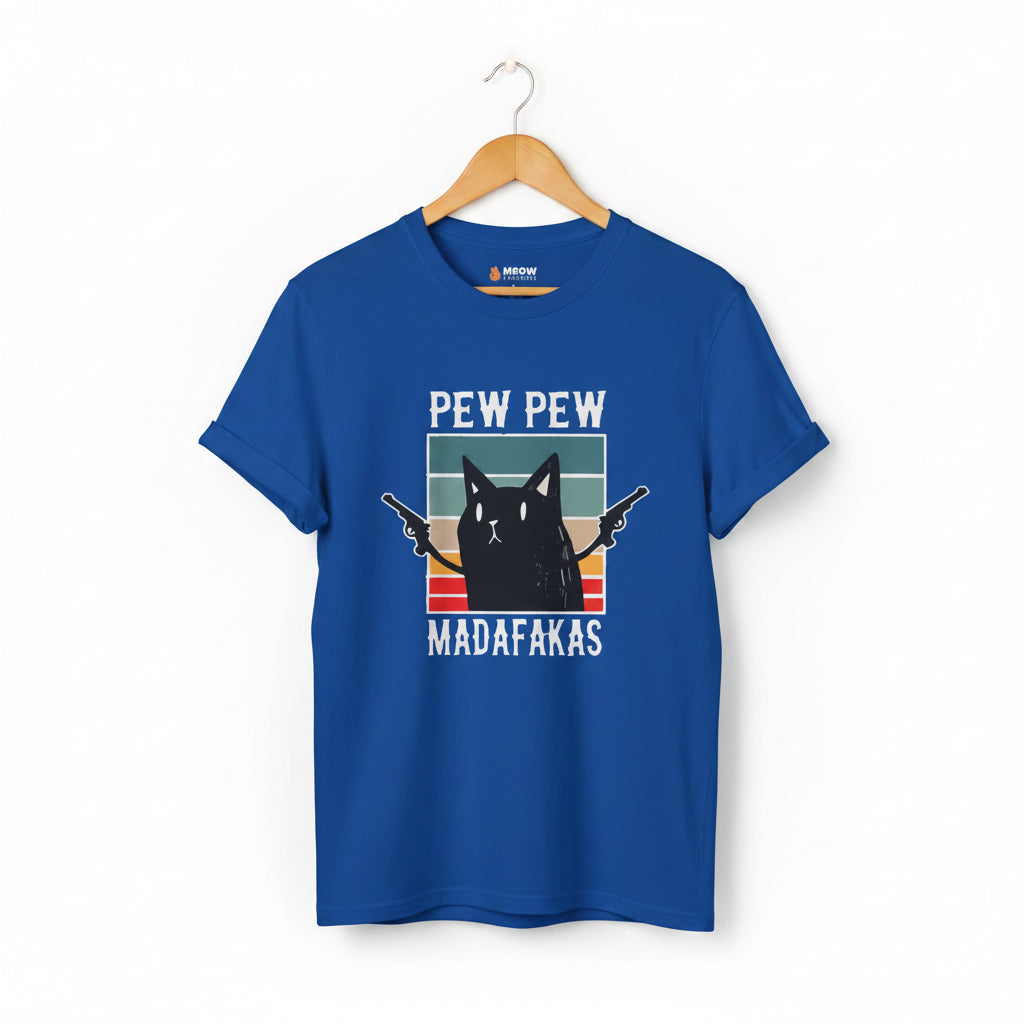 Pew Pew Madafakas Cat T-Shirt