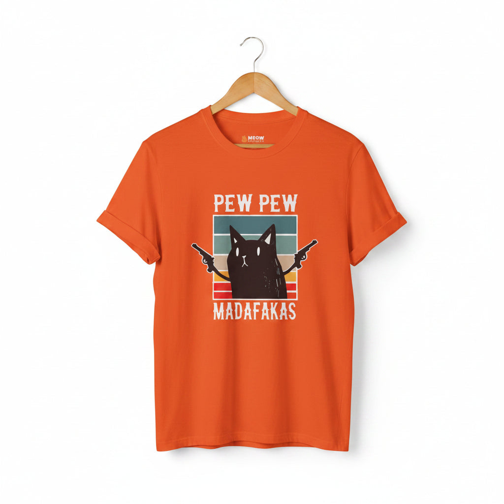 Pew Pew Madafakas Cat T-Shirt
