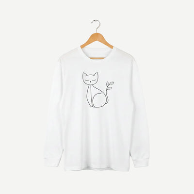 Minimal Line Art Cat